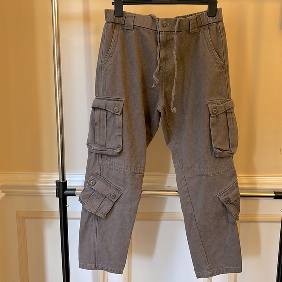 Plaid & Plain, men’s straight fit, 34W x 30L, brownish color, carpenter pants. - Picture 3 of 4